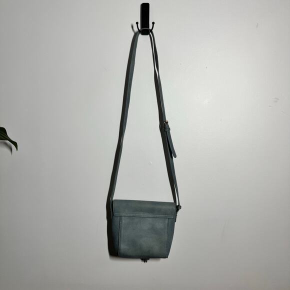 Antik Kraft Mini Shoulder Bag BlueFabric Print Snap Close Adjustable Strap Purse - Picture 4 of 9